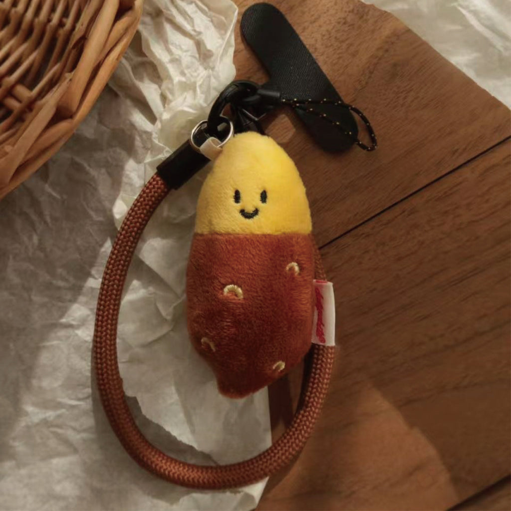 LuLuFun Studio Sweet Potato Plush Keychain – Soft Kawaii Bag Charm