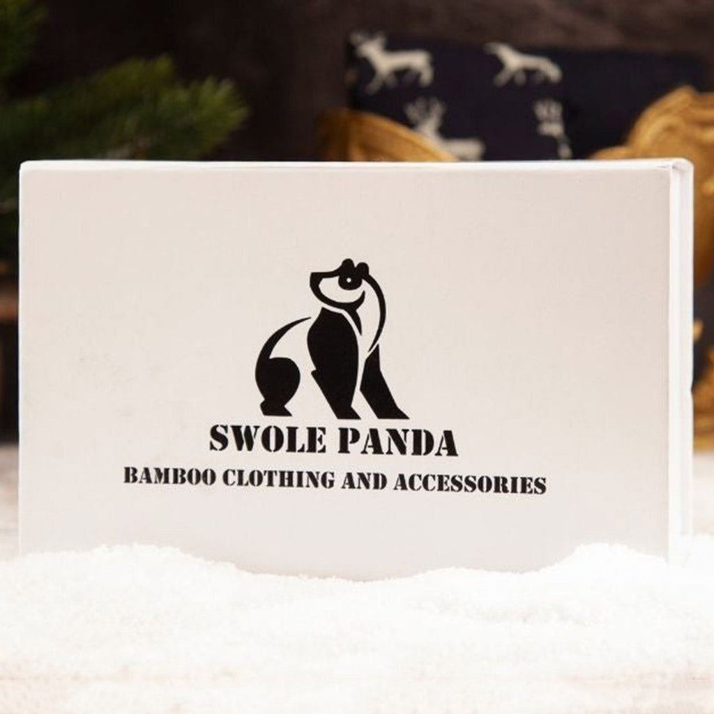 Swole Panda Small Bamboo Sock Gift Box – Eco-Friendly 3-Pair Case