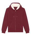 Organic Sherpa Zipped Hooded Sweatshirt: Unisex