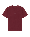 simple. t-shirt. burgundy.