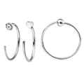 Gecko Jewellery Sterling Silver Nose Rings – Set of 6 Polished Hoops