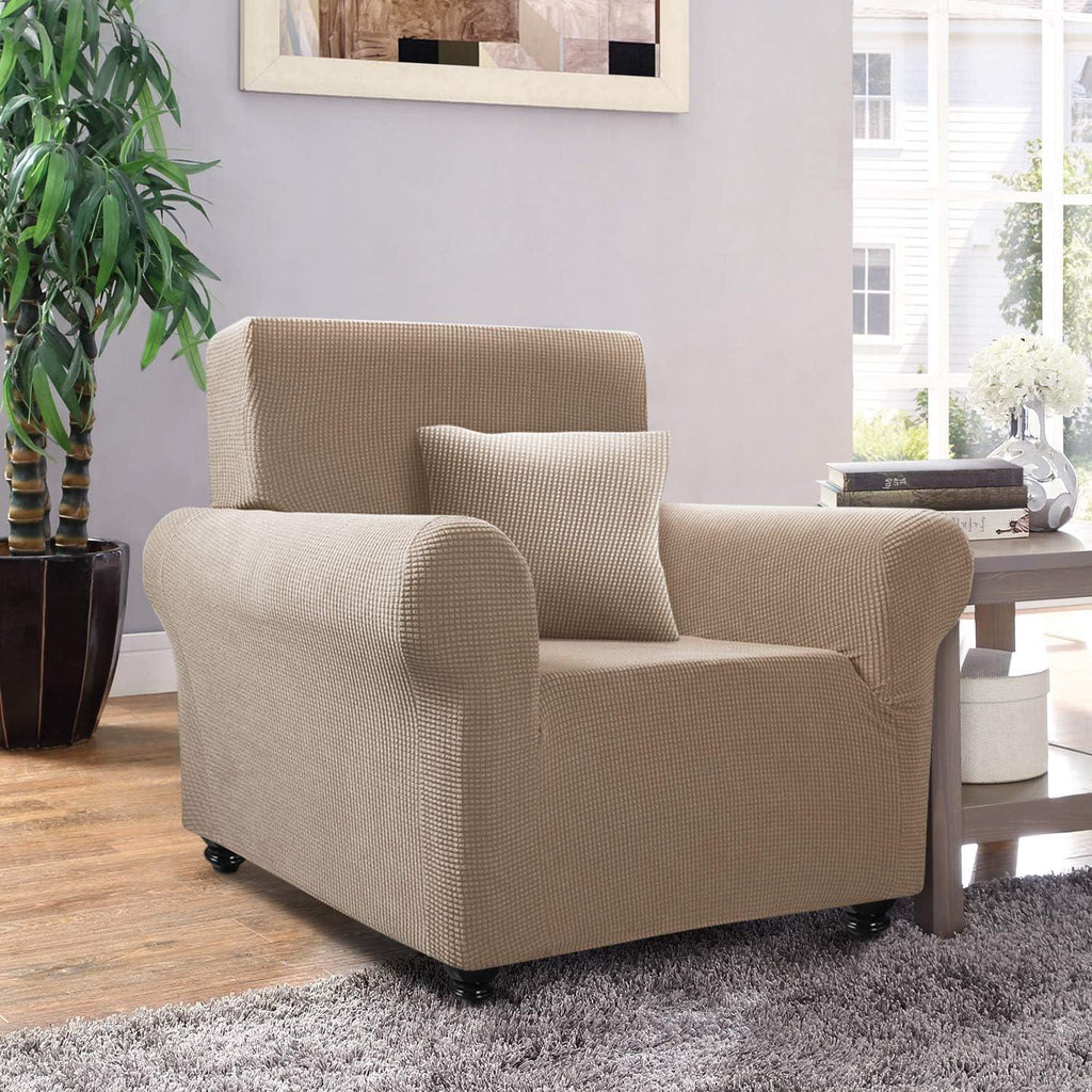 TAOCOCO 1 Seater Sofa Cover – Elastic Jacquard Stretch Slipcover 80-120cm