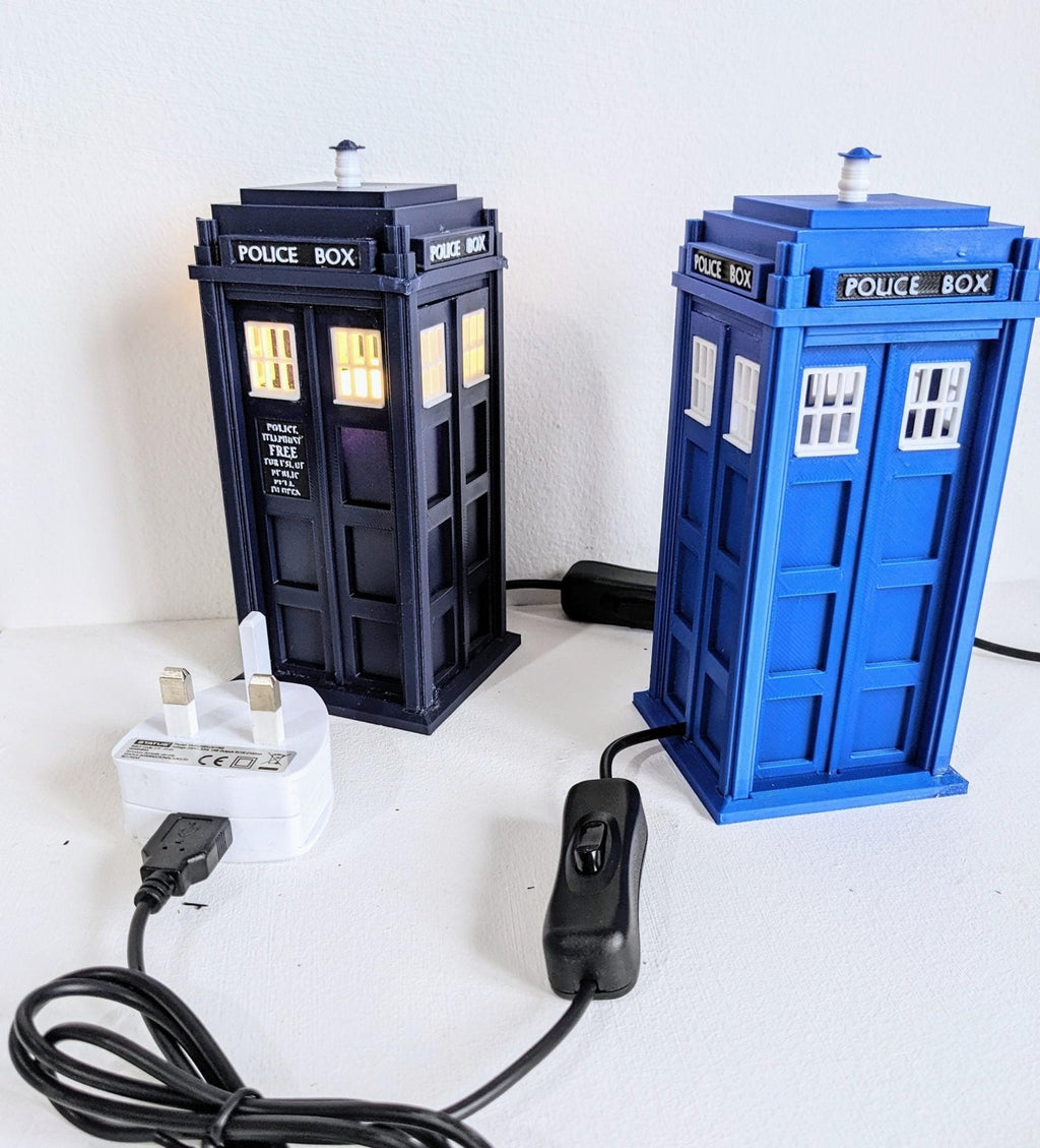 Chaddyverse Dr Who Tardis Night Light | 3D Printed USB LED Lamp