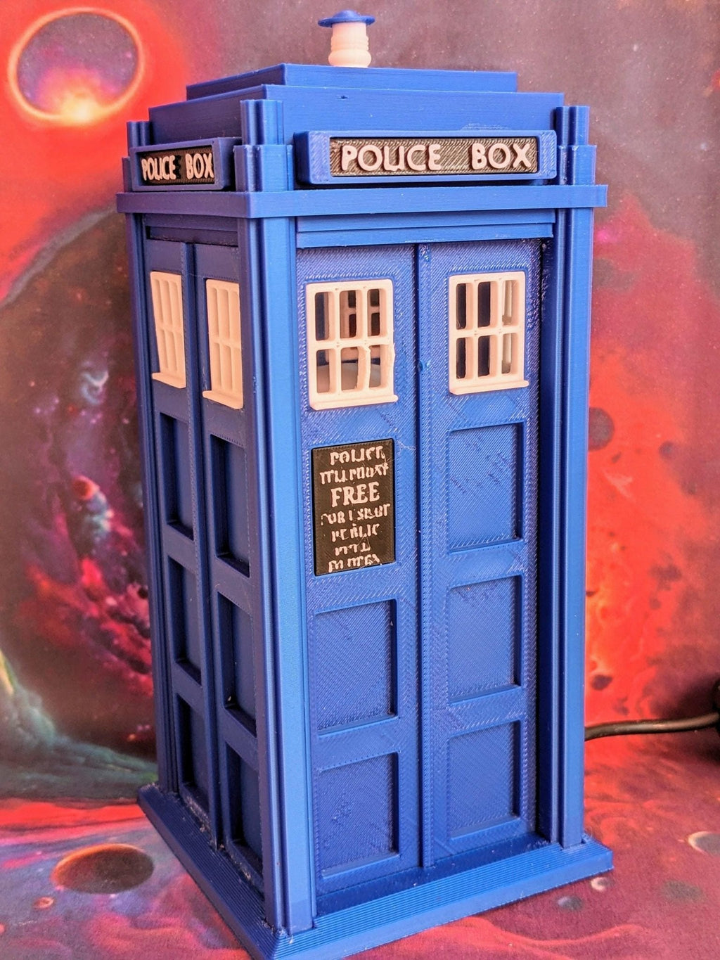 Chaddyverse Dr Who Tardis Night Light | 3D Printed USB LED Lamp