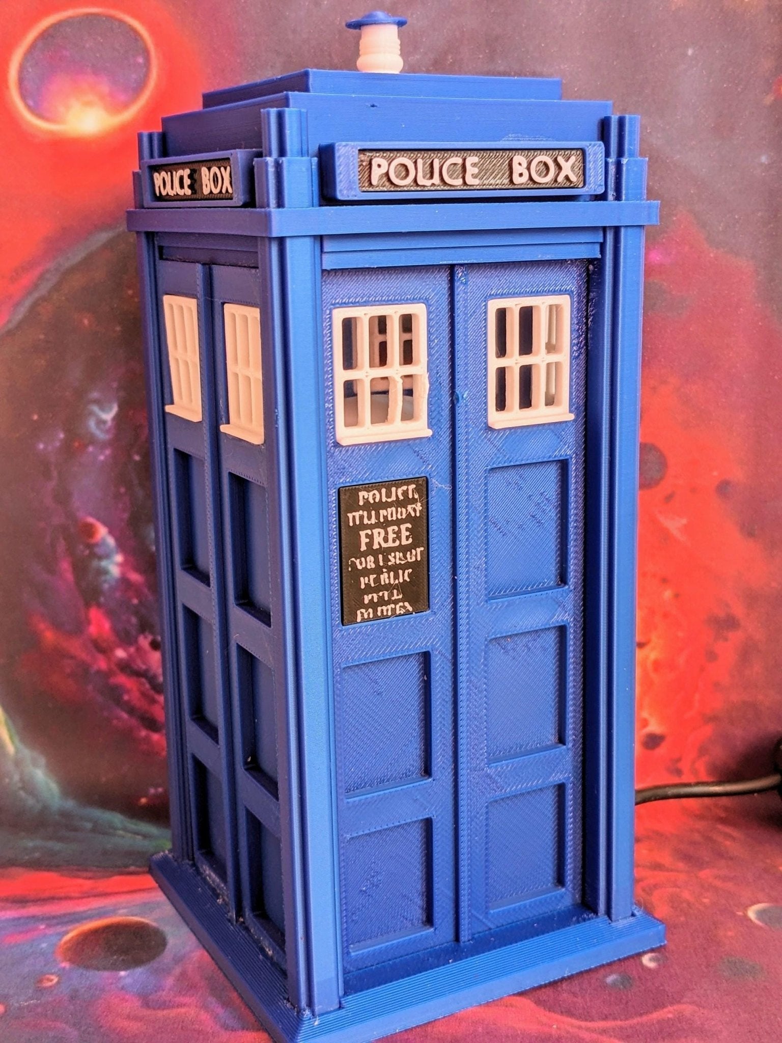 Chaddyverse Dr Who Tardis Night Light | 3D Printed USB LED Lamp
