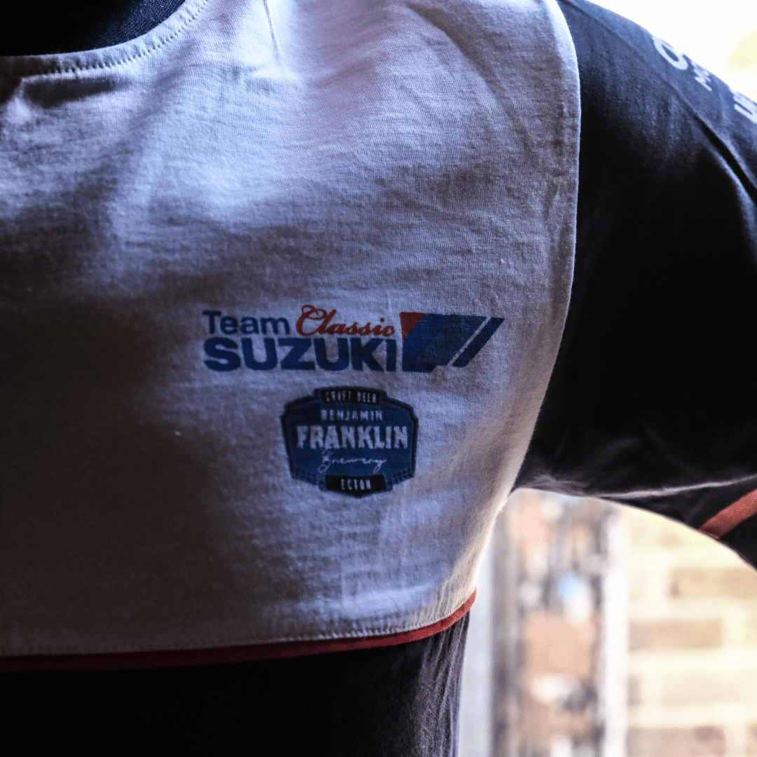 Uggly & Co Team Classic Suzuki Racing Tee – 100% Cotton Graphic T-Shirt