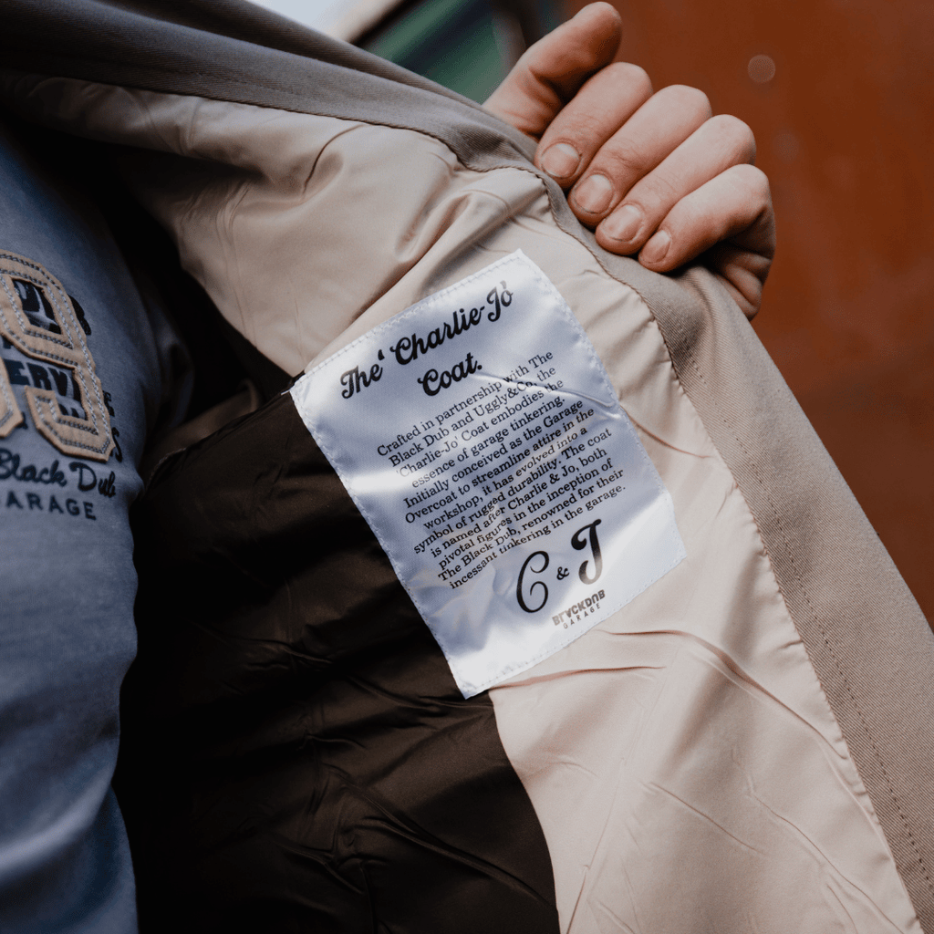 Uggly & Co Garage Overcoat – Beige Cotton Canvas Vintage Work Jacket