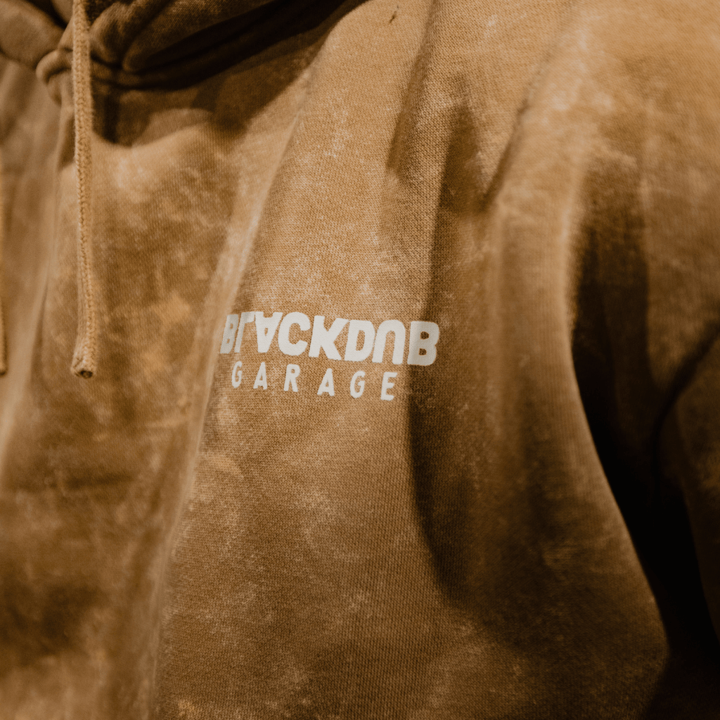 Uggly and Co Parts & Spares Acid Wash Heavyweight Motorcycle Hoodie