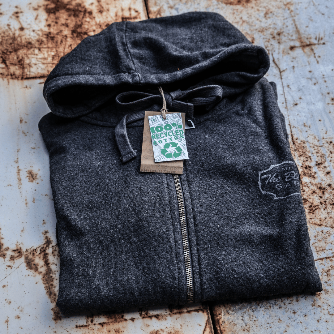 Uggly & Co Black Dub Recycled Cotton Garage Hoodie – Vintage Style