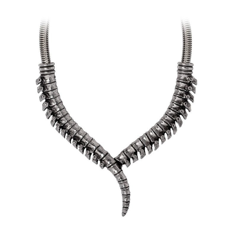 Alchemy Gothic Spine Necklace – Pewter Vertebrae Statement Collar