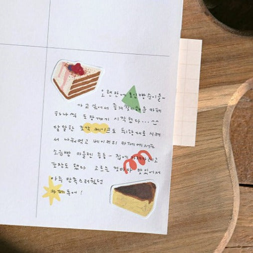 LuLuFun Studio Sweet Cake Paper Stickers for Journaling - 21 Pieces