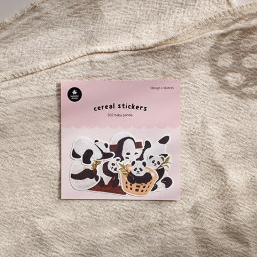 Suatelier Baby Panda Decorative Stickers - 21 Piece Paper Journaling Set