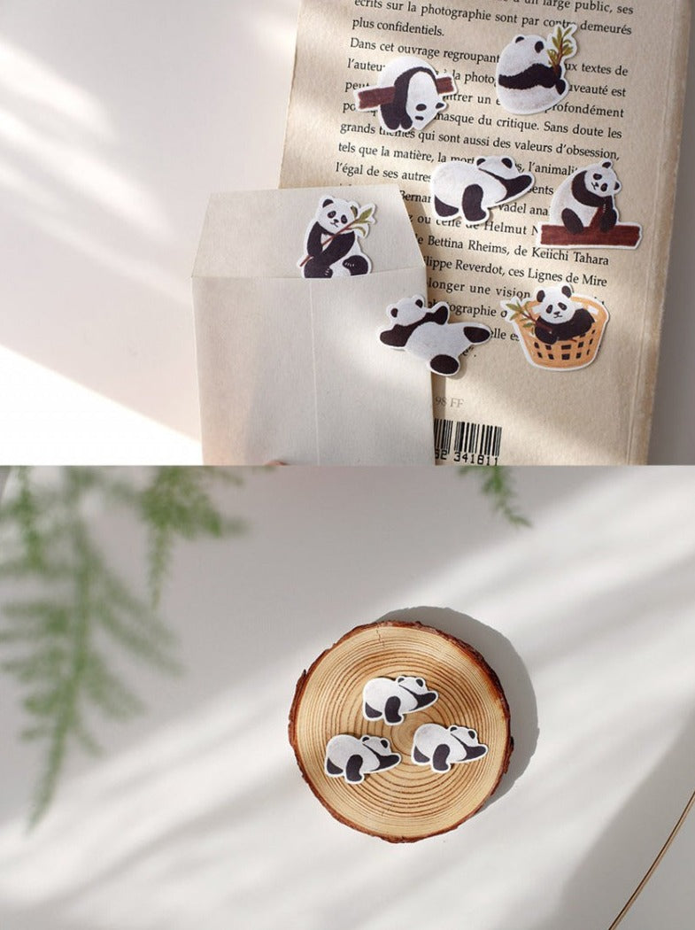 Suatelier Baby Panda Decorative Stickers - 21 Piece Paper Journaling Set