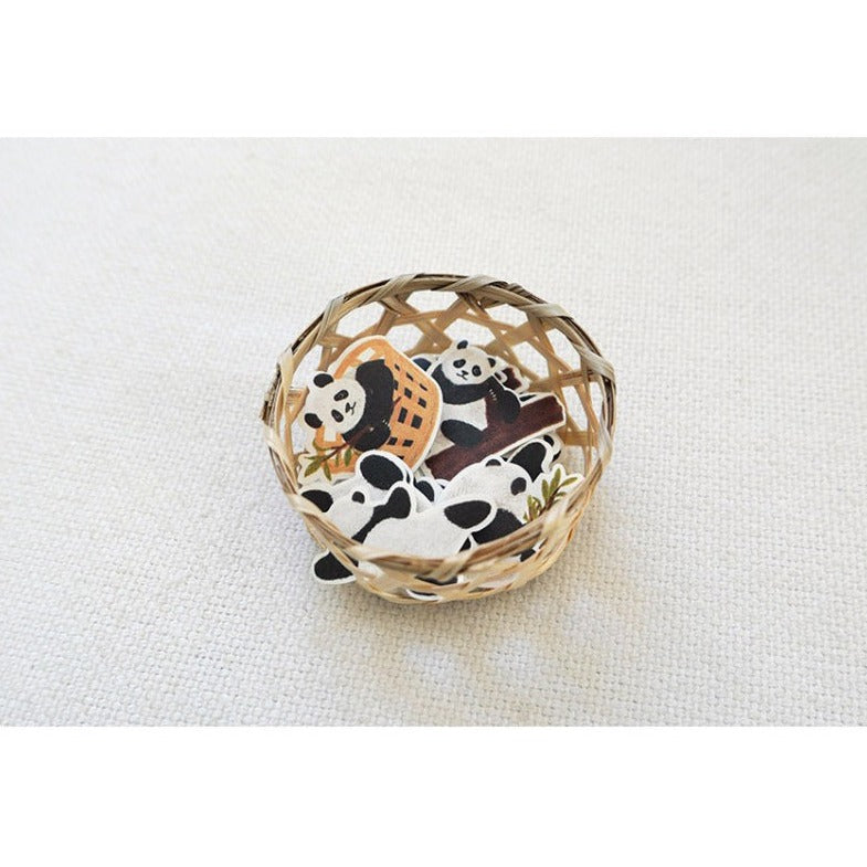 Suatelier Baby Panda Decorative Stickers - 21 Piece Paper Journaling Set