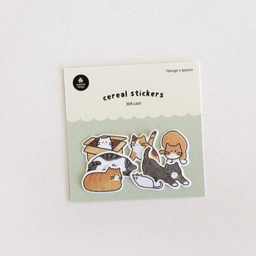 LuLuFun Studio Cat Decorative Paper Stickers - 21 Piece Planner Decals