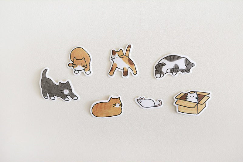 LuLuFun Studio Cat Decorative Paper Stickers - 21 Piece Planner Decals