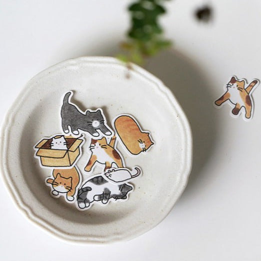 LuLuFun Studio Cat Decorative Paper Stickers - 21 Piece Planner Decals