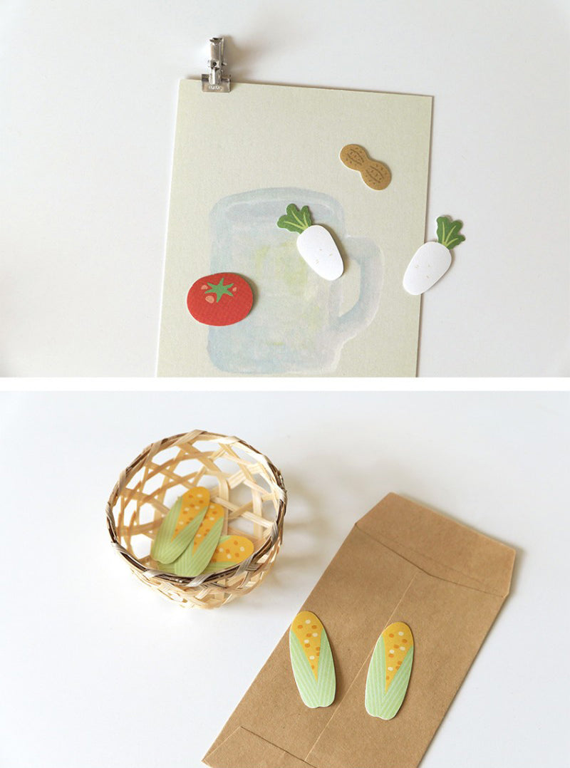 Vegetable Paper Stickers by Suatelier – Decorative Planner Supplies