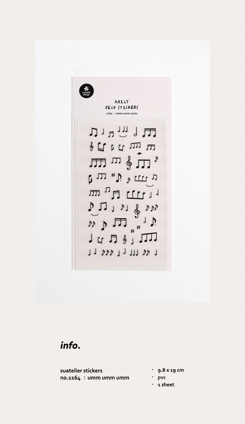 Suatelier Umm Umm Umm Decorative Stickers for Journaling and Scrapbooking