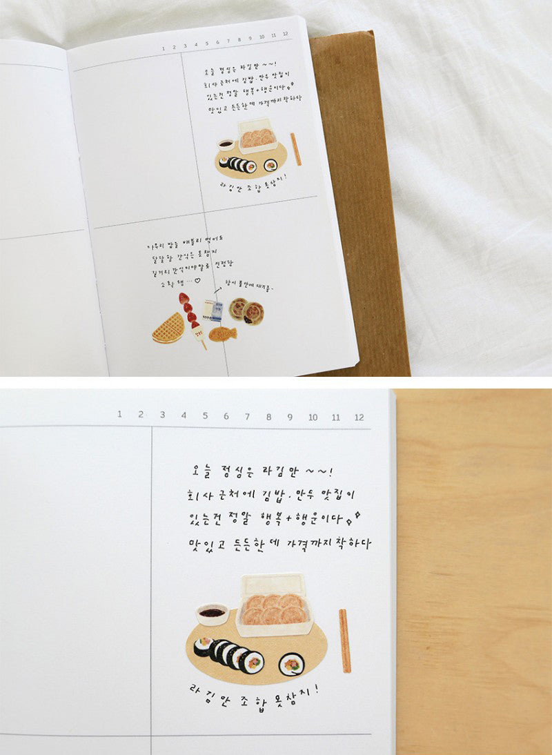 Suatelier Street Food Sticker Sheet for Journaling and Scrapbooking