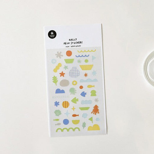 Splish Splash! Waterproof Decorative Craft Stickers by LuLuFun Studio