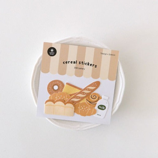 Suatelier Bakery Decorative Paper Stickers - 21 Piece Stationery Set