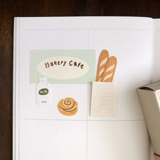 Suatelier Bakery Decorative Paper Stickers - 21 Piece Stationery Set