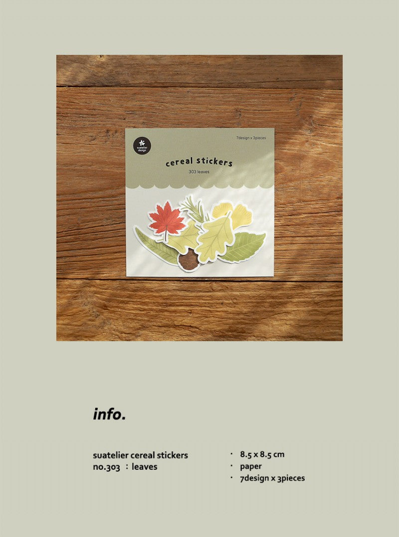 Suatelier Leaves Decorative Paper Stickers for Journaling and Scrapbooking