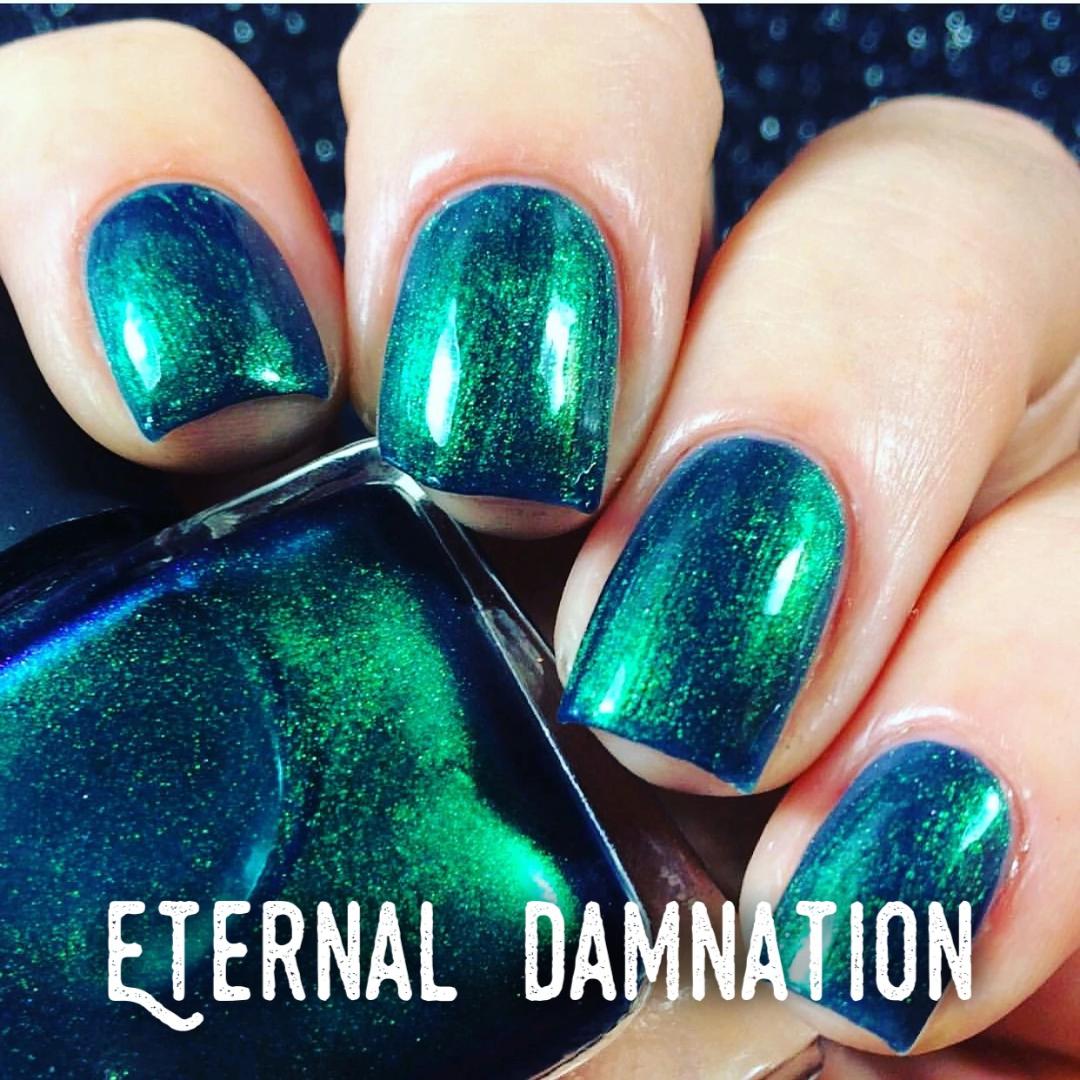 Radioactive Unicorn Eternal Damnation Nail Polish - Blue Green Vegan