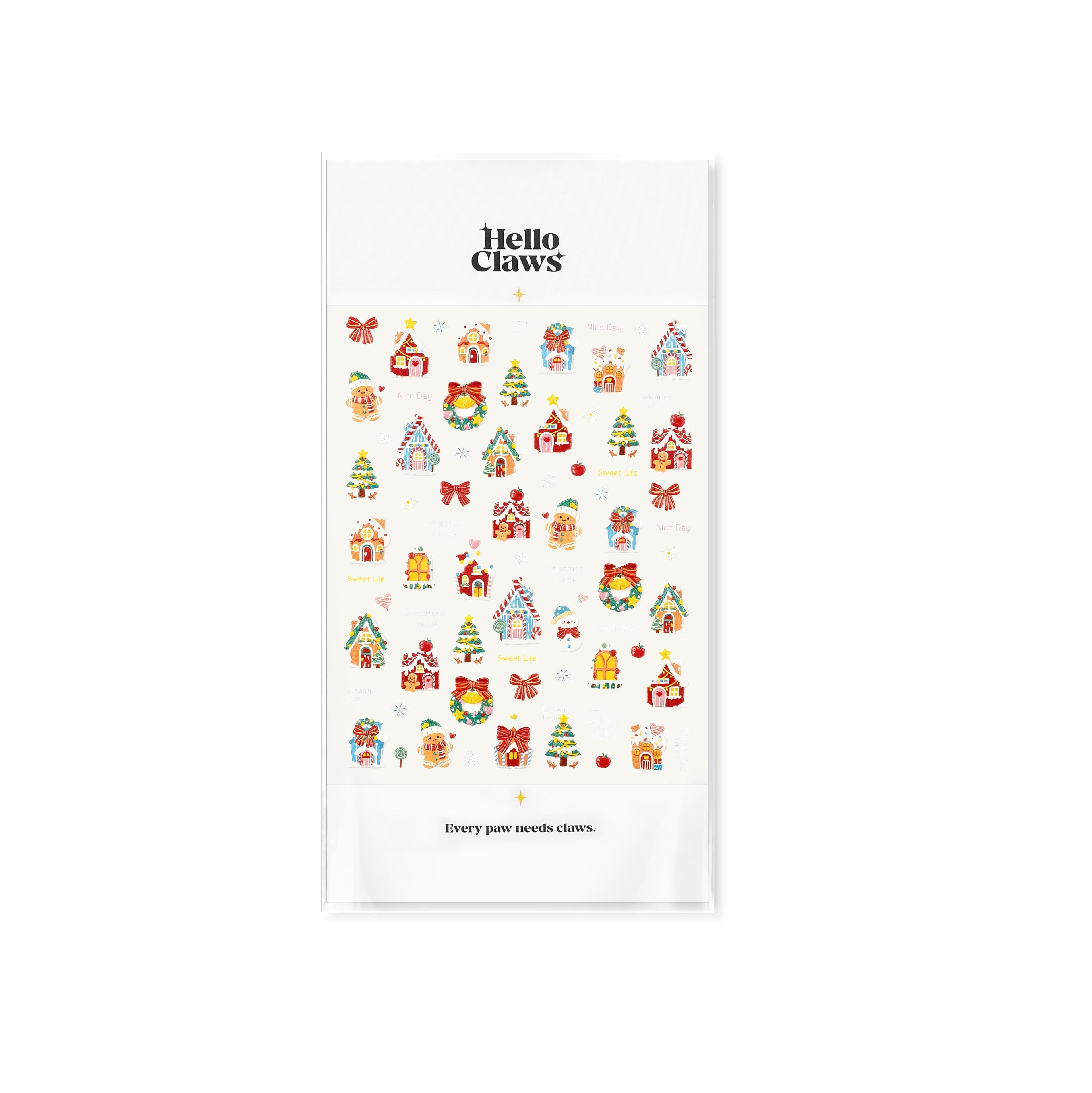LuLuFun Studio Snowman & Candy House Nail Art Stickers - Holiday Decals