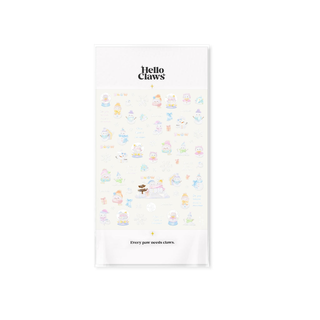 LuLuFun Studio Snowman & Candy House Nail Art Stickers - Holiday Decals