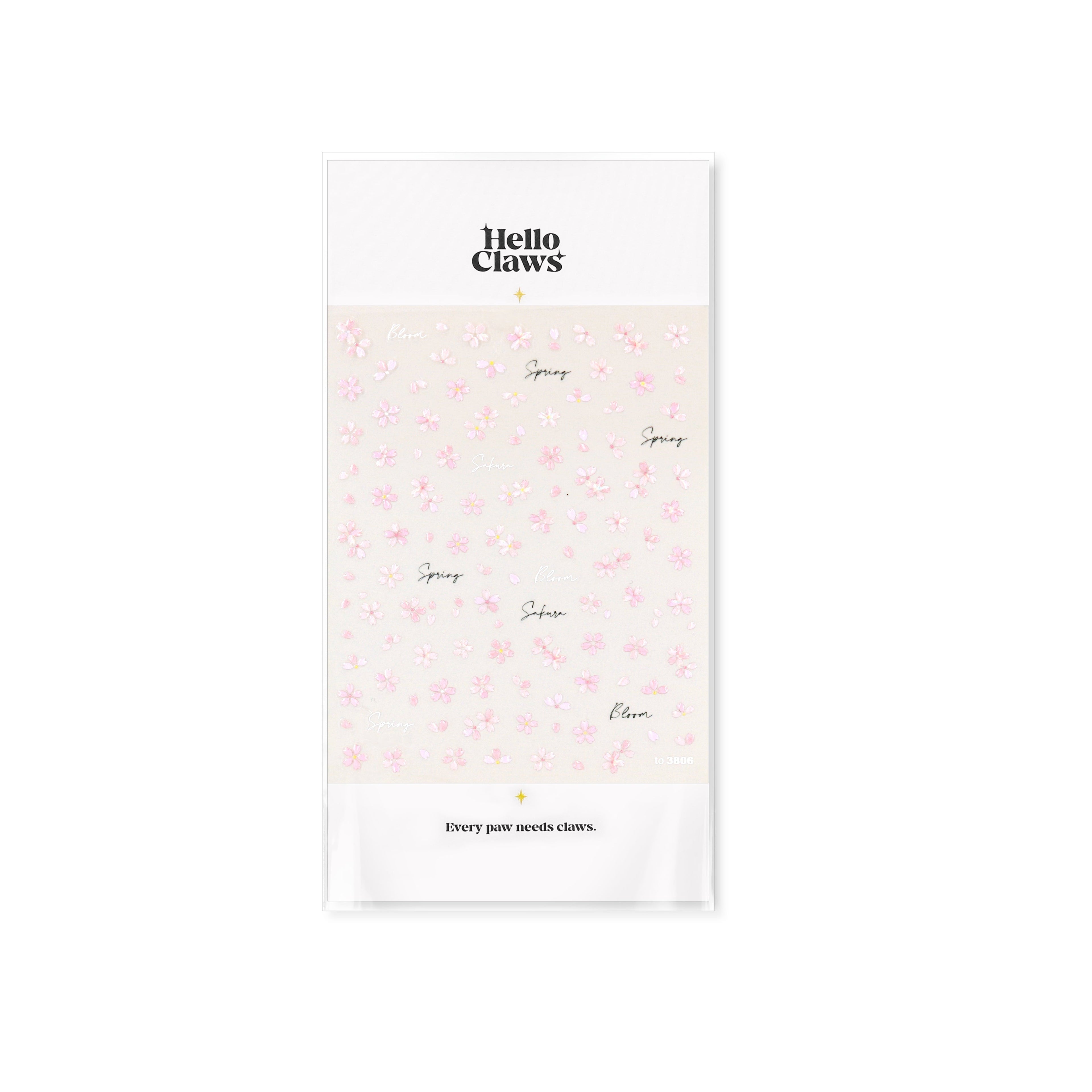 LuLuFun Studio Pink Cherry Blossom Nail Art Stickers - Floral Decals