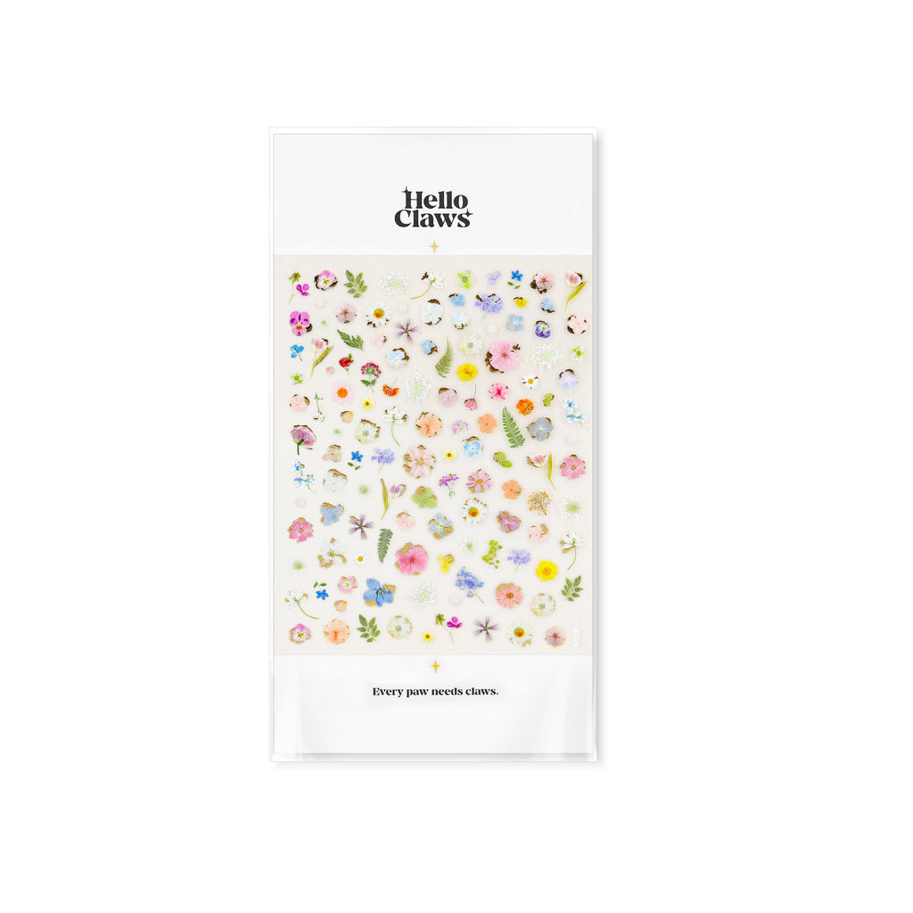 LuLuFun Studio Spring Flower Nail Deco Stickers - Ultra-Thin Floral Decals