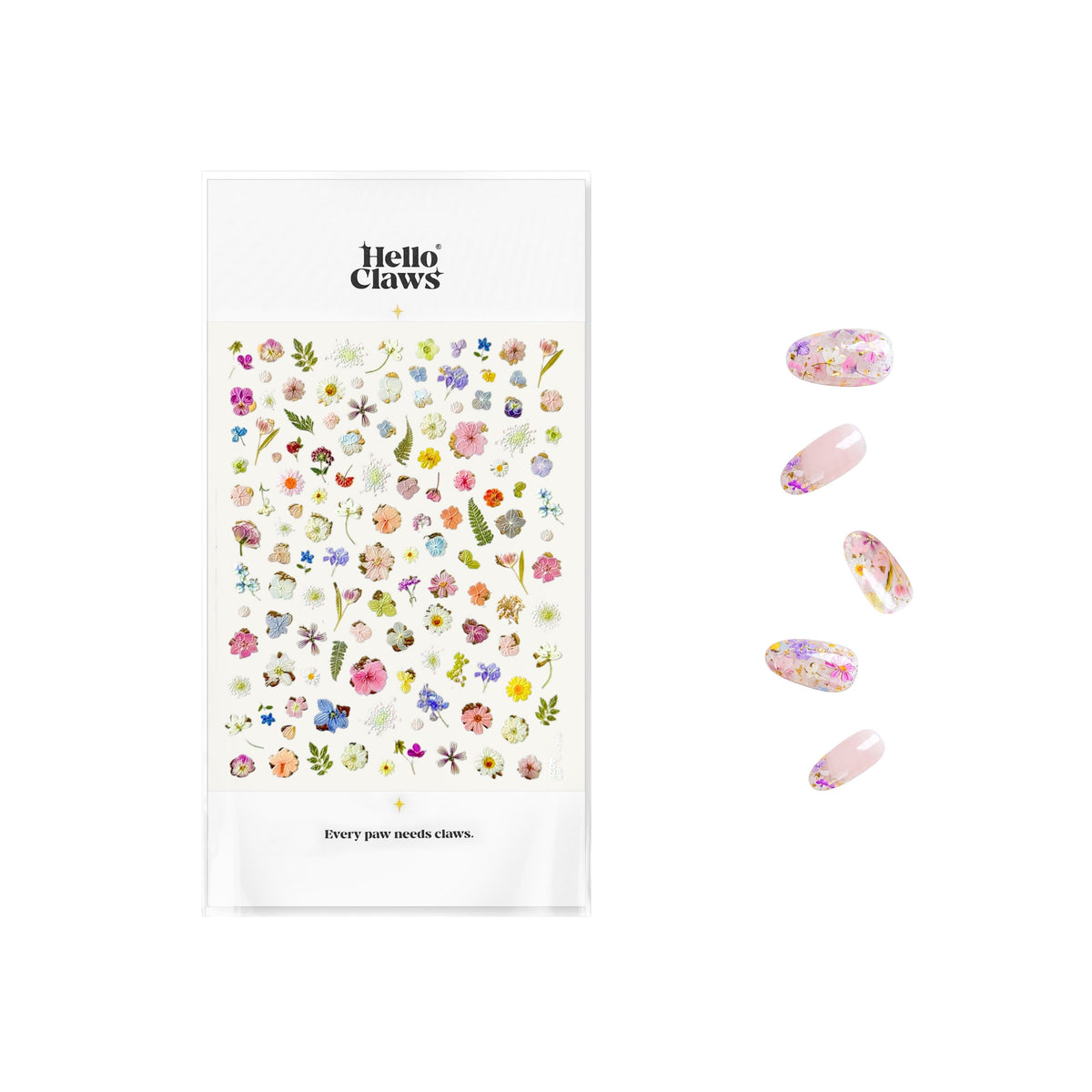 LuLuFun Studio Spring Flower Nail Deco Stickers - Ultra-Thin Floral Decals