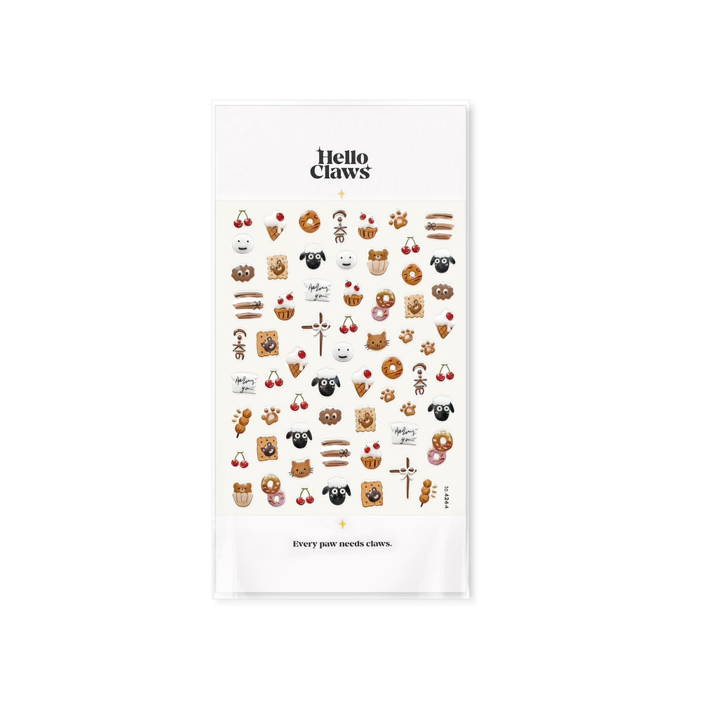 Sheep and Cherry Nail Deco Stickers - LuLuFun Studio Art Decals