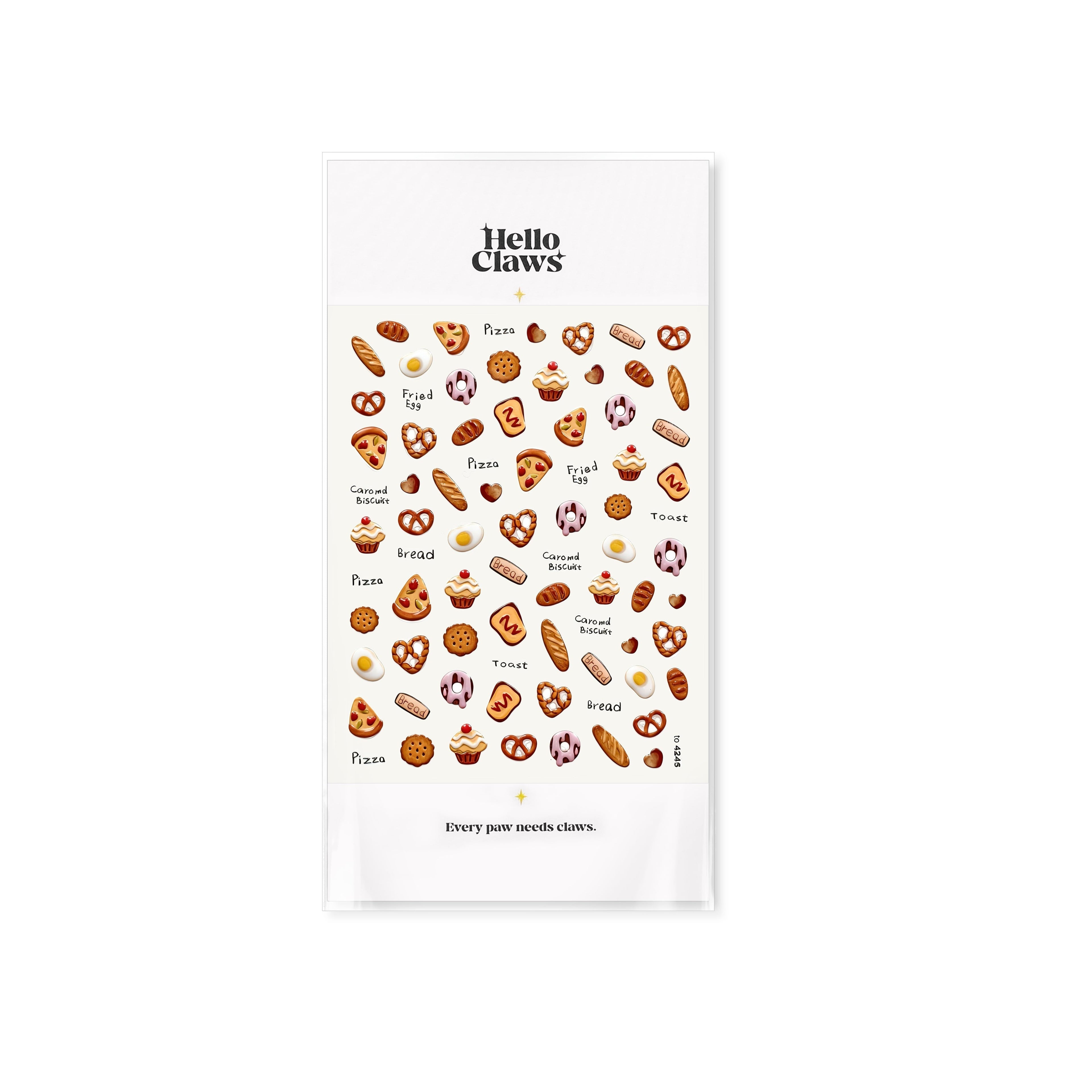 LuLuFun Studio Pizza Bakery Nail Deco Stickers - DIY Manicure Decals