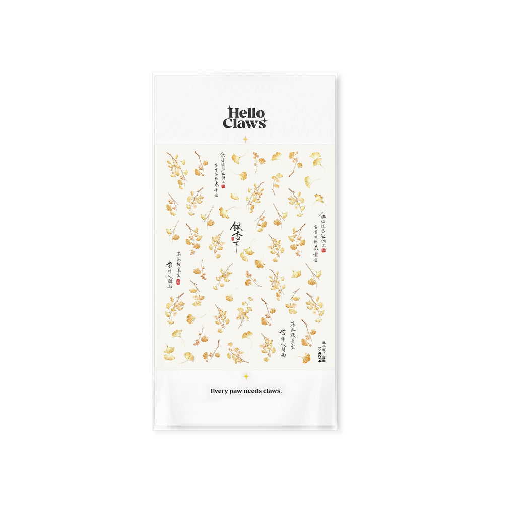 LuLuFun Studio Autumn Leaf 5D Nail Deco Stickers - Ultra-Thin 1 Sheet