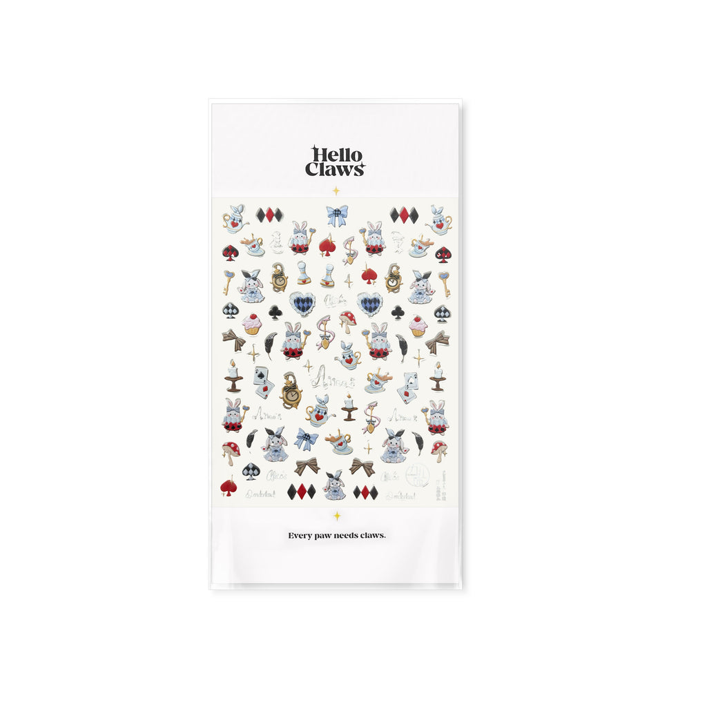 LuLuFun Studio Bunny Wonderland Nail Art Stickers – DIY Manicure Decals