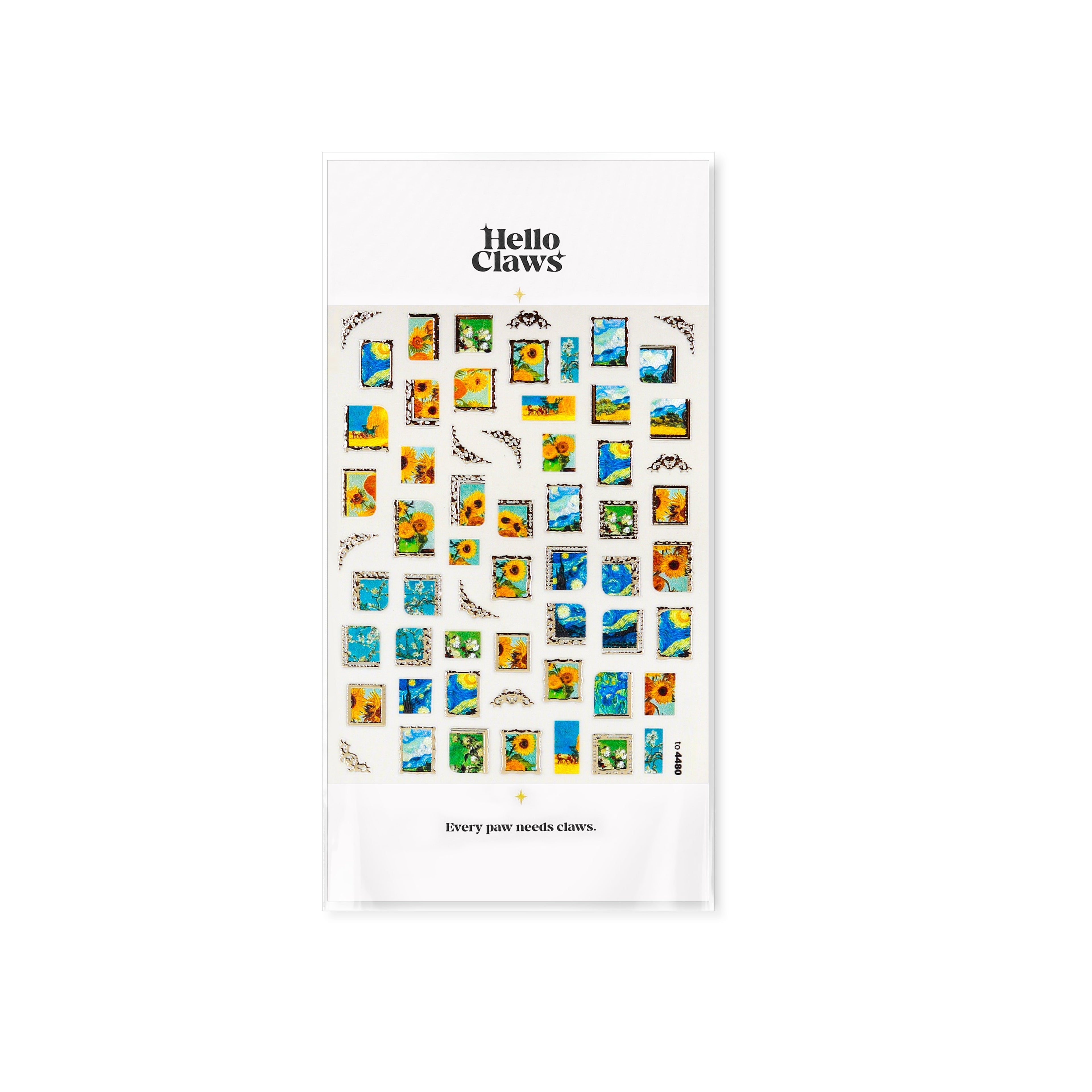 Hello Claws Van Gogh Sunflower Nail Deco Stickers – Ultra-Thin Art