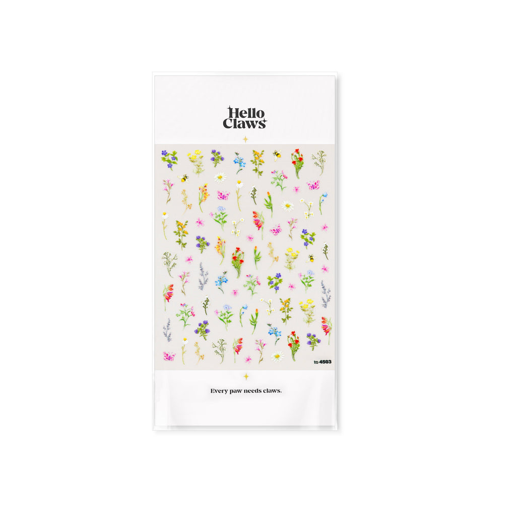 LuLuFun Studio Spring Wild Flower Nail Deco Stickers - Floral Nail Art