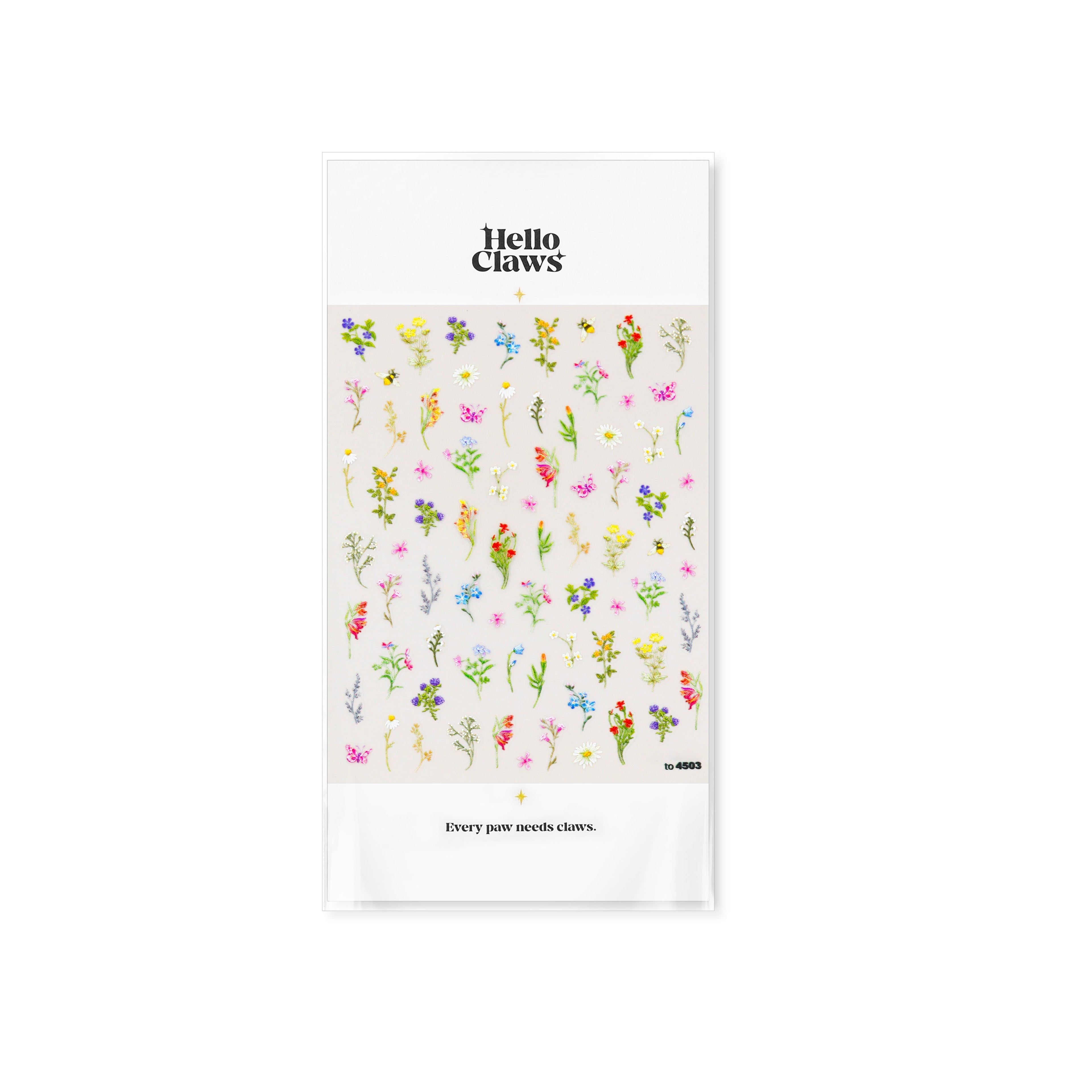 LuLuFun Studio Spring Wild Flower Nail Deco Stickers - Floral Nail Art