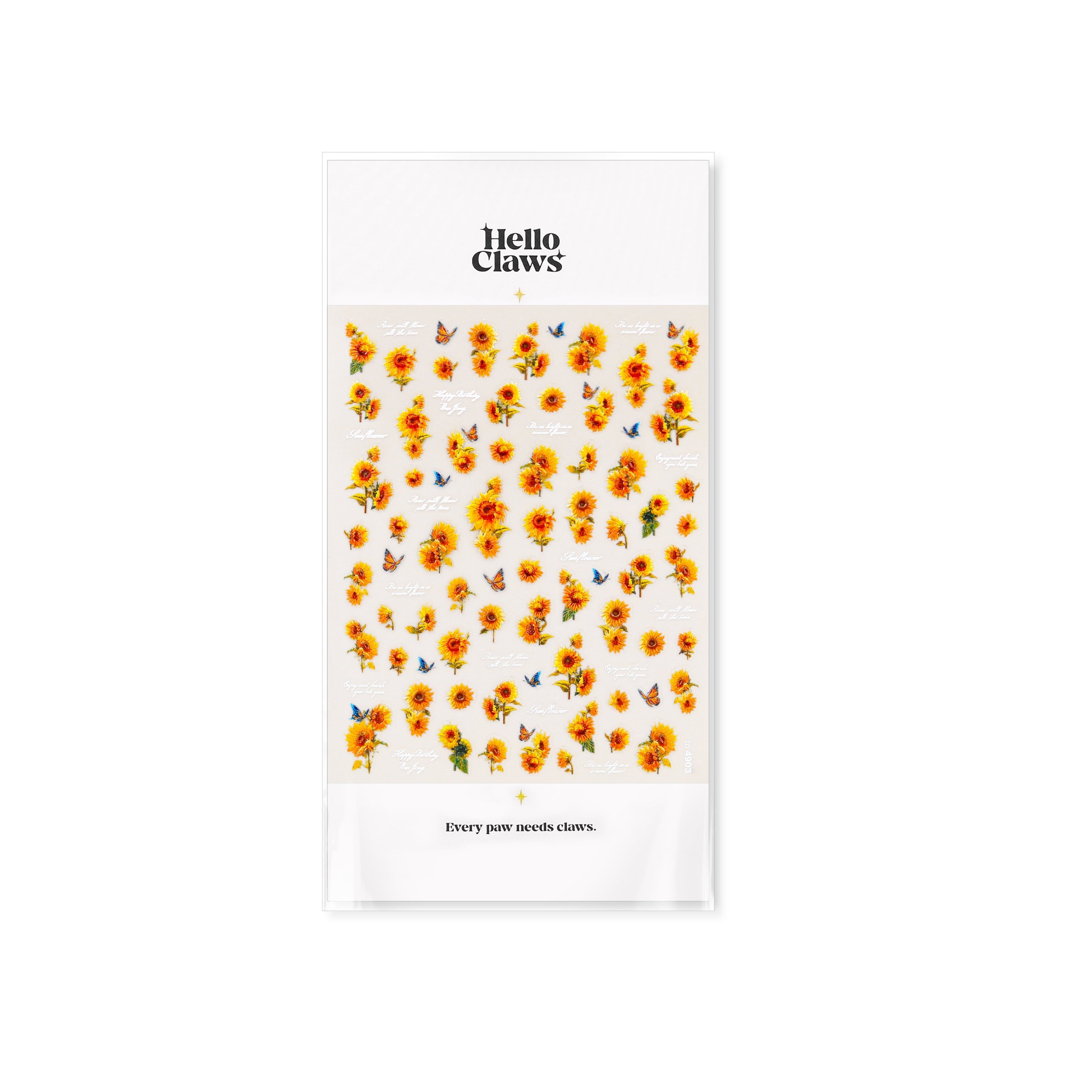 LuLuFun Studio Sunflower Nail Deco Stickers – Ultra-Thin DIY Nail Art