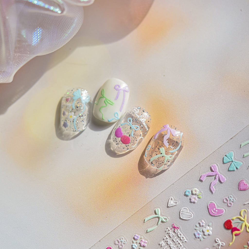 LuLuFun Studio Bowknot Nail Deco Stickers – Ultra-Thin DIY Nail Art