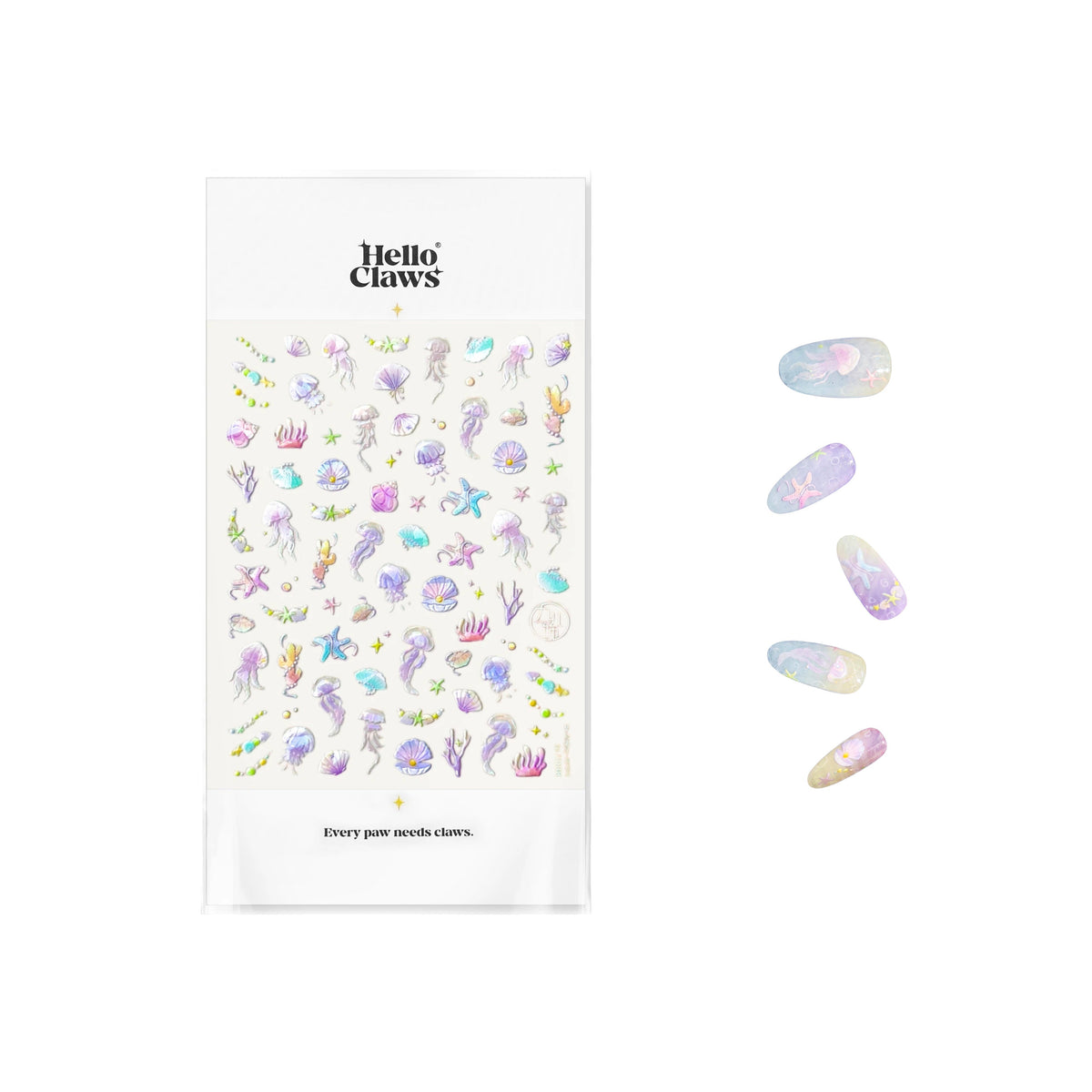 LuLuFun Studio Bubble Jellyfish Nail Art Stickers - Ultra-Thin Decals