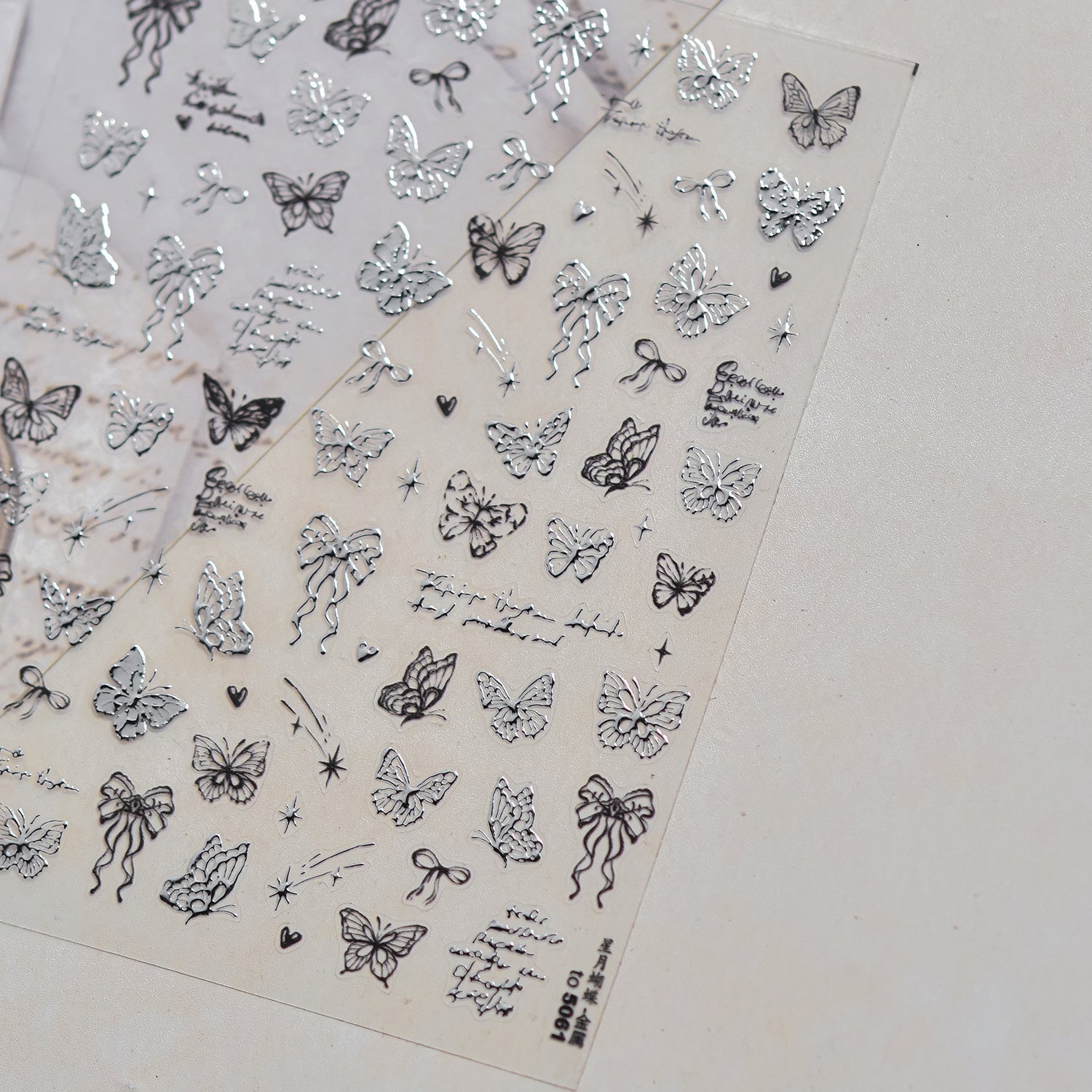 LuLuFun Studio Butterfly & Bowknot Hot Stamping Nail Deco Stickers