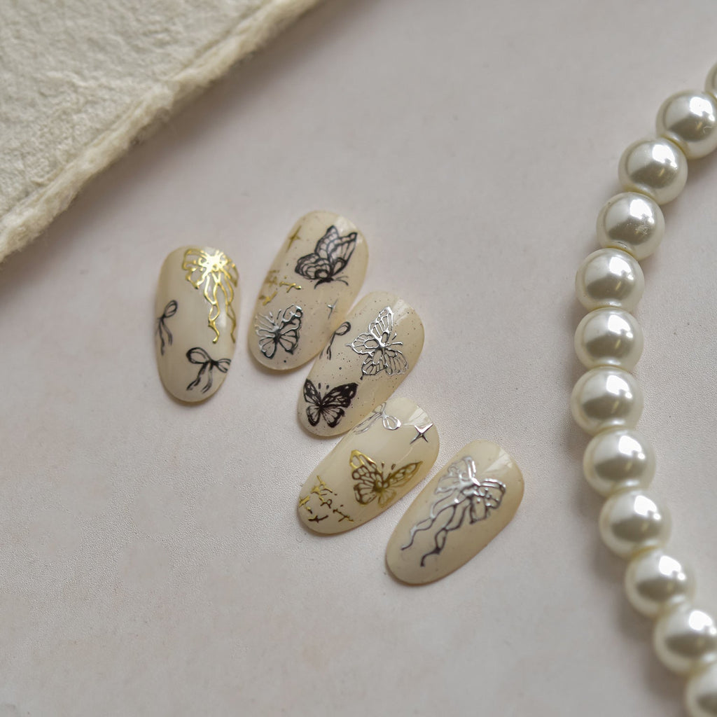 LuLuFun Studio Butterfly & Bowknot Hot Stamping Nail Deco Stickers