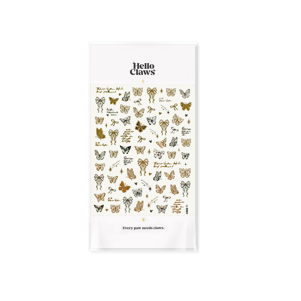 LuLuFun Studio Butterfly & Bowknot Hot Stamping Nail Deco Stickers