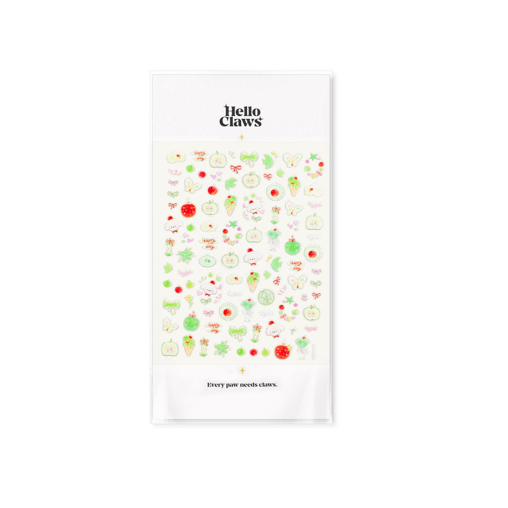 LuLuFun Studio Bear and Puppy Nail Deco Stickers - Cute DIY Nail Art