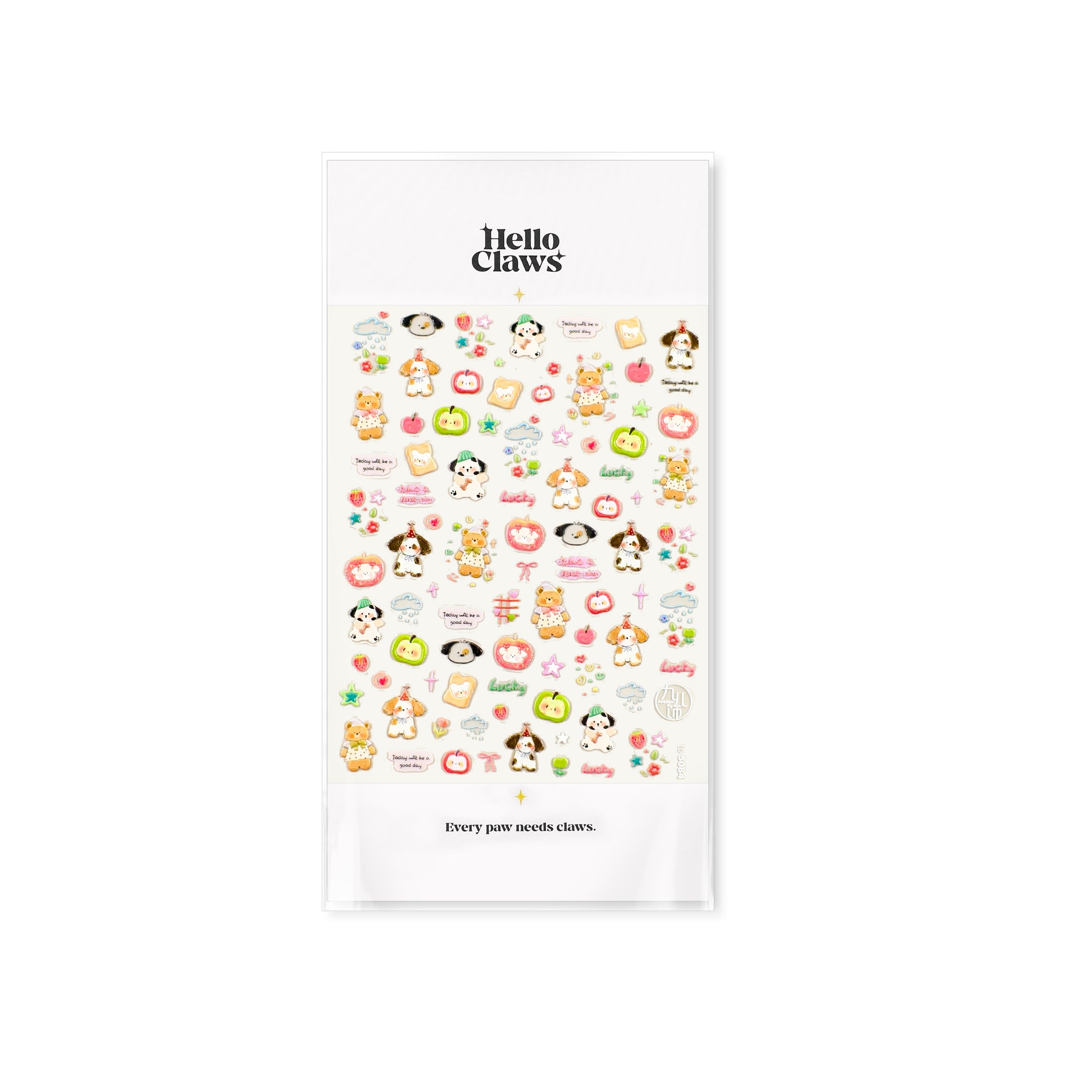 LuLuFun Studio Apple and Puppy Nail Deco Stickers - DIY Nail Art Decals