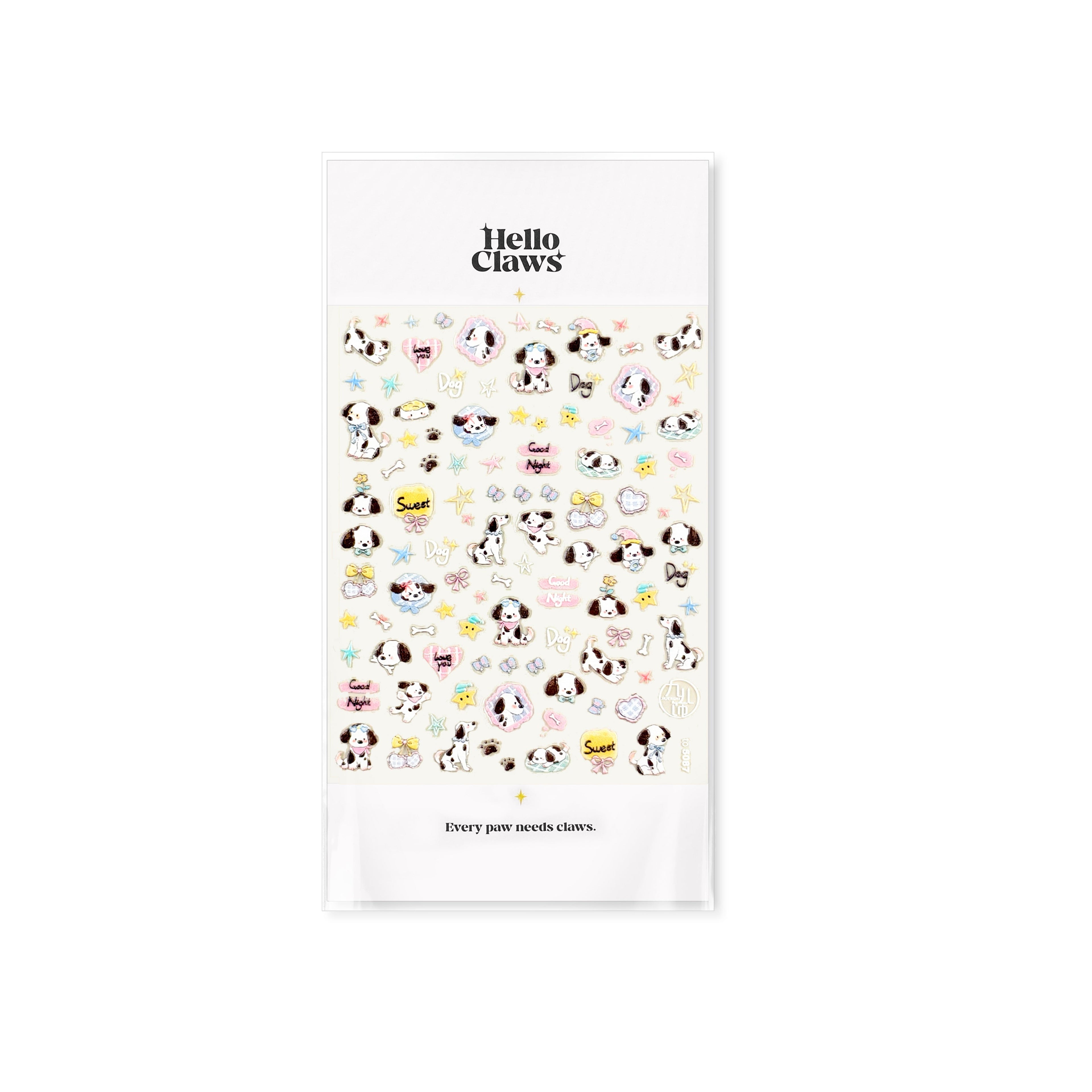 LuLuFun Studio Apple and Puppy Nail Deco Stickers - DIY Nail Art Decals